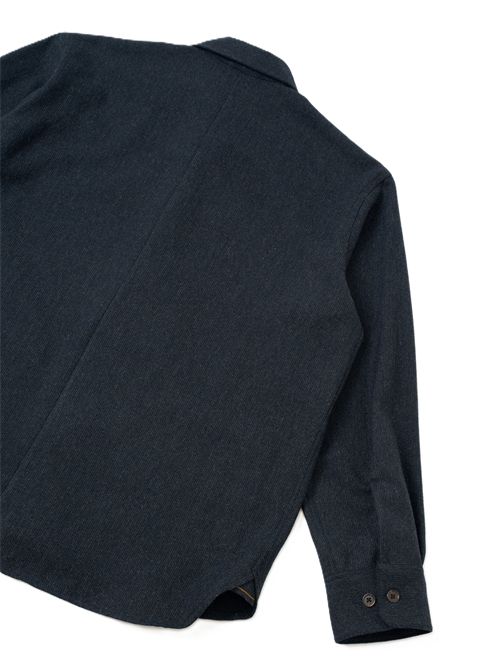Navy Airline Flannel Travail Overshirt Universal Works. | 35566NAVY